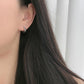 Boucles d'oreilles à tige géométriques simples en argent pour femmes (une paire)