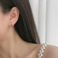 Boucles d'oreilles à tige géométriques simples en argent pour femmes (une paire)