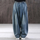 Plus Size - Simple Pure Color Loose Jeans