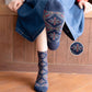 Vintage Women Jacquard Floral Casual Fashion Socks(5 Pairs)