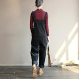 Plus Size - Vintage Women Corduroy Loose Overall
