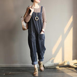 Plus Size - Vintage Women Corduroy Loose Overall
