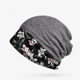 Winter Flower Lace Stitching Warm Hat