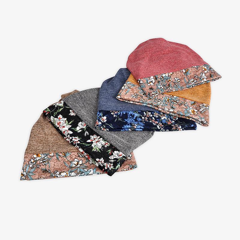 Winter Flower Lace Stitching Warm Hat