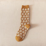 Women Floral Cotton Knitted Casual Fashion Socks