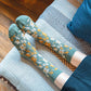 Women Floral Knitted Jacquard Autumn Winter Socks