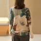 Women Knitted Vintage Long Sleeve O Neck Sweater