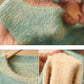 Women O Neck Cartoon Knitted Loose Long Sleeve Sweater