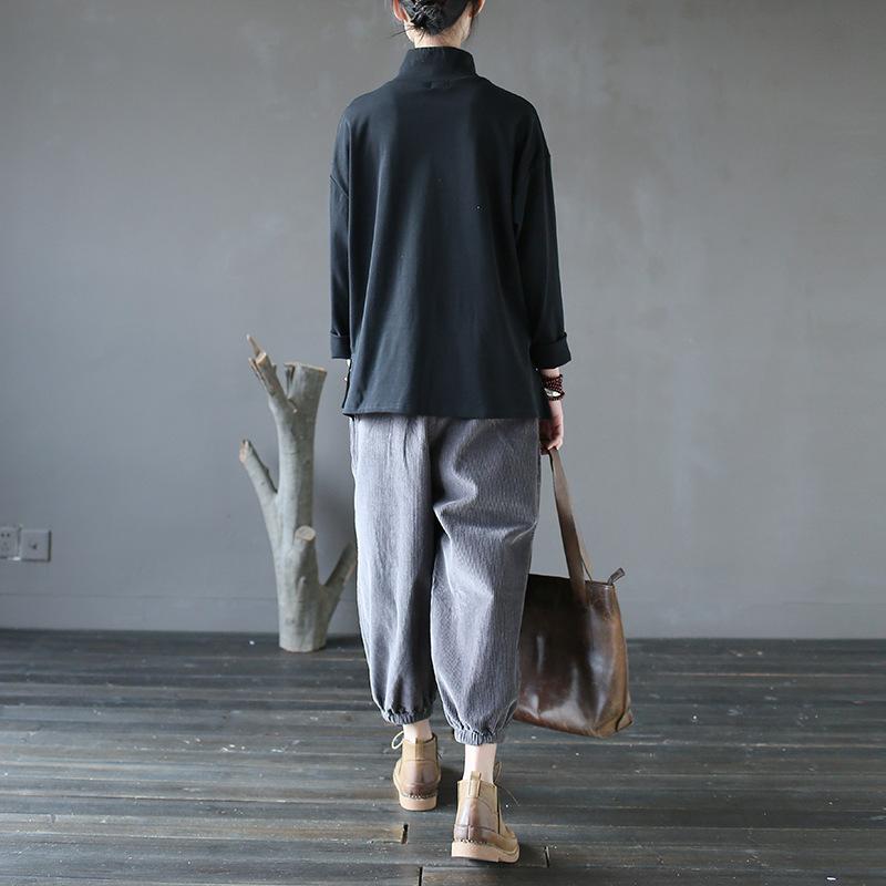 Women Pure Color Turtleneck Slim Top