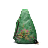 Women Retro Embossed Leather Crossbody Bag