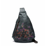 Women Retro Embossed Leather Crossbody Bag
