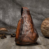 Women Retro Embossed Leather Crossbody Bag