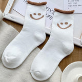 Women Smile Casual Simple Thick Warm Socks