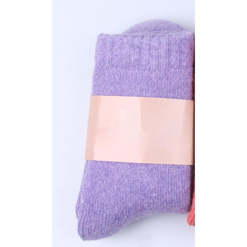 Women Solid Color Winter Warm Thick Socks