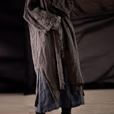 Women Spring Patchwork Casual Loose Coat