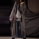 Women Spring Patchwork Casual Loose Coat