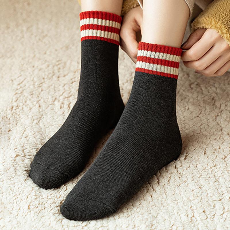Women Stitching Casual Winter Warm Thick Socks(5 Pairs)