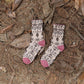 Women Vintage Autumn Floral Fashion Design Socks