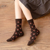 Women Vintage Winter Thick Warm Casual Knitted Socks