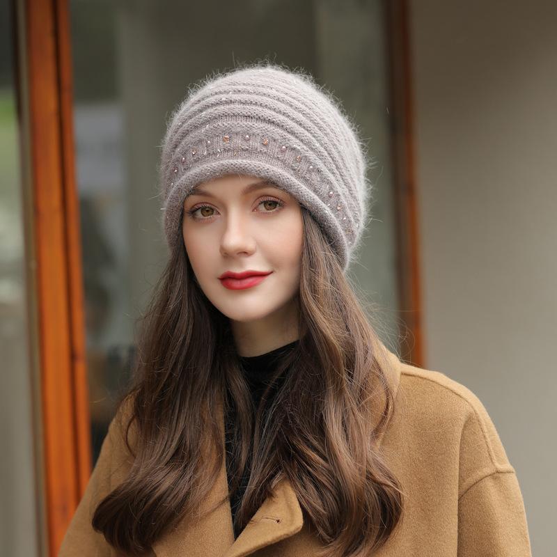 Women Winter Warm Knitted Foldable Thicken Hat