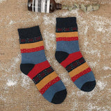 Women Wool Winter Stitching Warm Socks