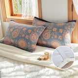 Cotton Gauze Breathable 100% Cotton Sofa Throw Floral Pillowcase