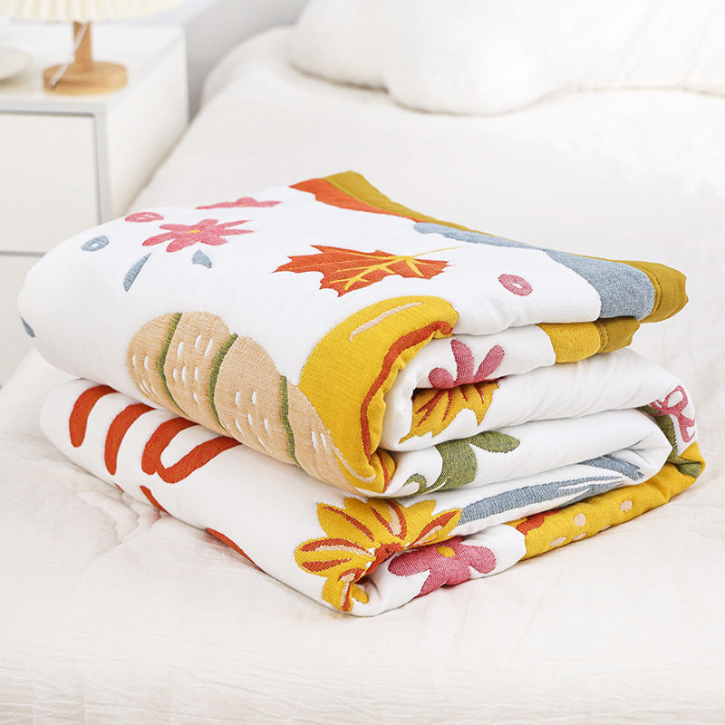 Cotton Jacquard Thickened Household Children Nap Blanket