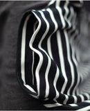 Cotton Striped Fleece Turtleneck Dress
