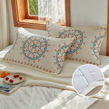 Cotton Gauze Breathable 100% Cotton Sofa Throw Floral Pillowcase