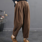 Vintage-Paneled Quilted Cotton Trousers