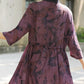 Robe ample imprimée avec cordon de serrage de style chinois pour femmes