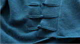 New Style Retro Embroidered Slanted Jacket With Buckle