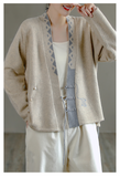 New Retro Printed Knitted Retro Cardigan Sweater