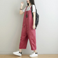 Loose Plus Size Washed and Ripped Casual Overalls