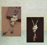 New Ethnic Style Flower Retro Sweater Necklace