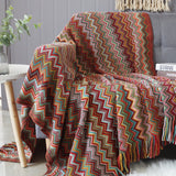 Vintage Mid Century Style Bohemian Sofa Throw Blanket